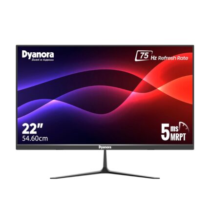 Dyanora 22 inch Black Full HD PC Monitor with IPS Panel with Ultra Slim Bezel-Less Design (DY-MN22F0N) (5 MS, 75 Hz) (Black)