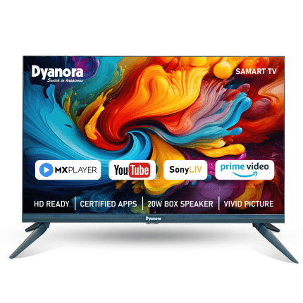 Dyanora 60cm (24 inch) HD Ready Smart LED TV with Linux, A+ Grade Panel, Noise Reduction, 60Hz Refresh Rate, DY-LD24H4S (Black) (2023 Model)