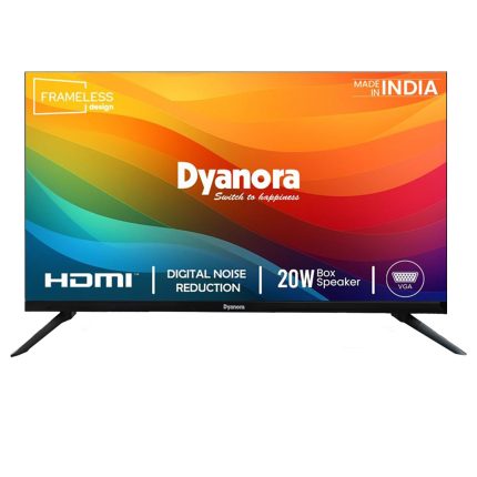 Dyanora 80cm (32 Inches) HD Ready Non Smart LED TV with A+ Grade Panel, Noise Reduction, Dynamic Picture Enhancement, Cinema Zoom, Powerful 20W Box Speakers, Model DY-LD32H0N (Black)