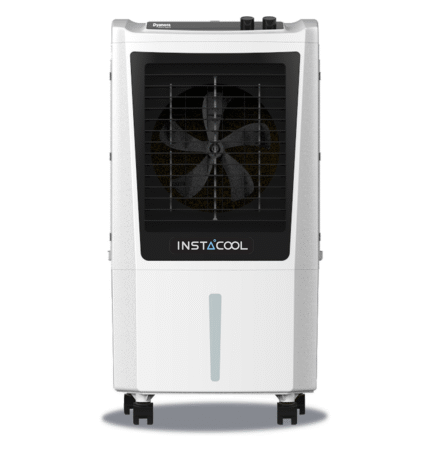 Dyanora 60 L Desert Air Cooler with InstaCool Technology and Honeycomb Cooling Pads (White, Black, DY-CL60-01-BW)
