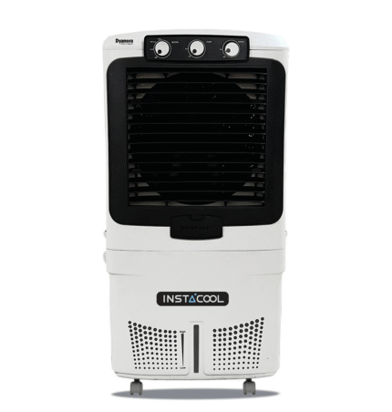 Dyanora 80 L Desert Air Cooler with Powerful Air Throw & 3-Speed Control (White, Black, DY-CL80-01-BW)